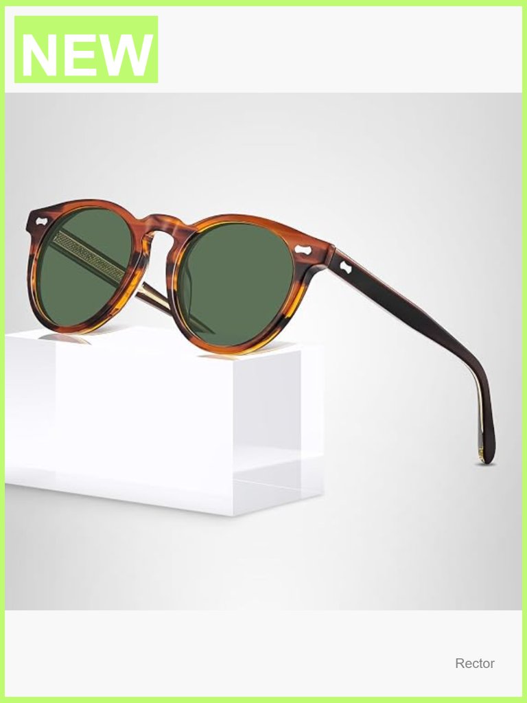 Retro Round Polarized Sunglasses Uv400 Protection Acetate With Filigree